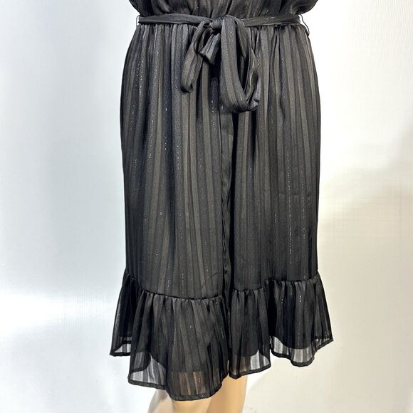 WHBM White House Black Market Women’s Dress L Size L Tie Belt Ruffle Hem NWT - Picture 4 of 13